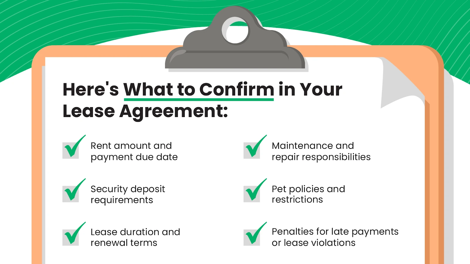 Lease agreement checklist