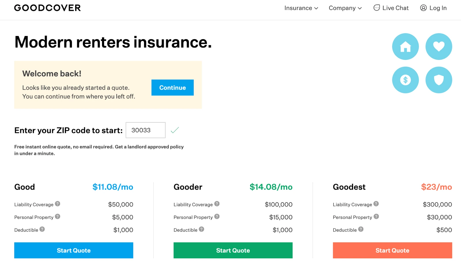 The price of renters insurance in Atlanta, GA