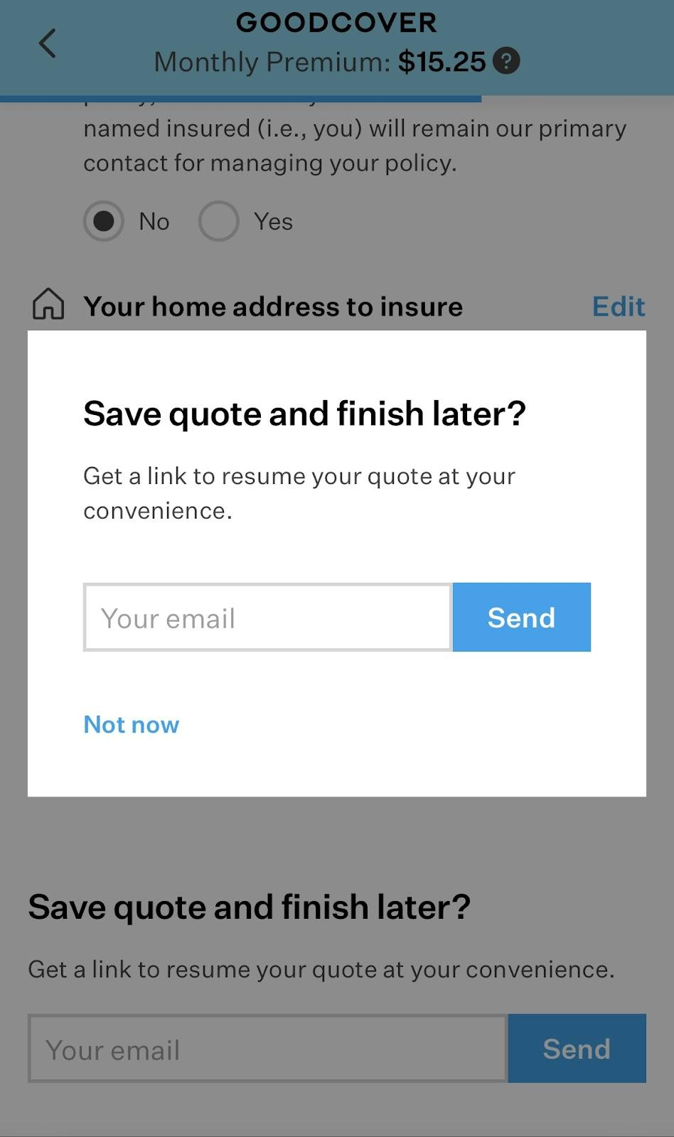 Save your quote for later